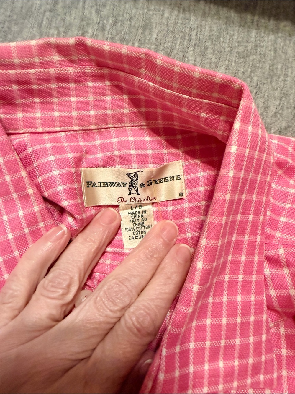 Fairway & Greene Pink Plaid Cotton Long sleeve shirt Men’s